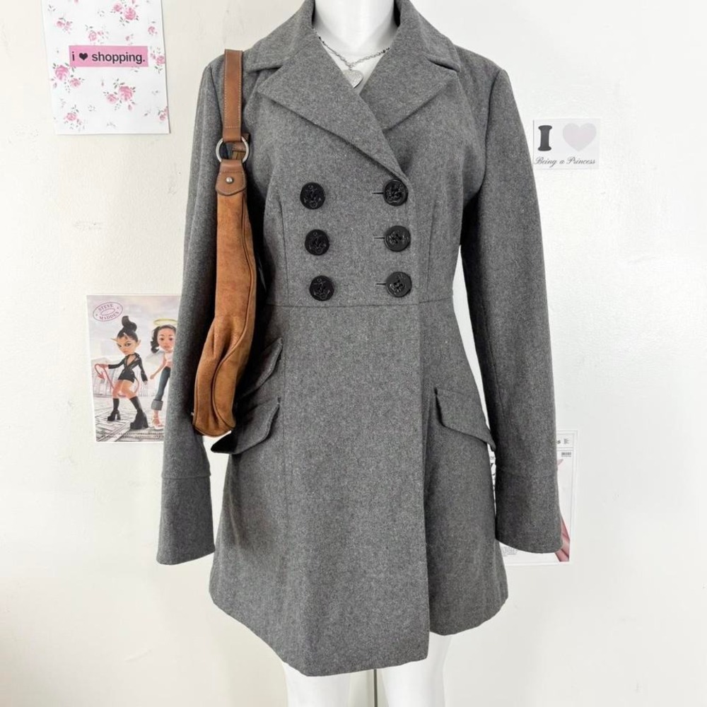 Tulle Grey Wool Blend Coat (Size M)